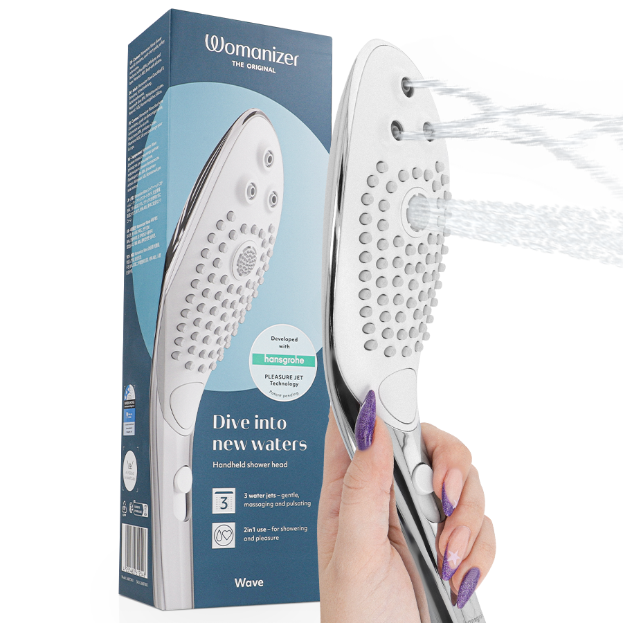 WOMANIZER - WAVE CLITORALE STIMULERENDE DOUCHEKOP CHROME