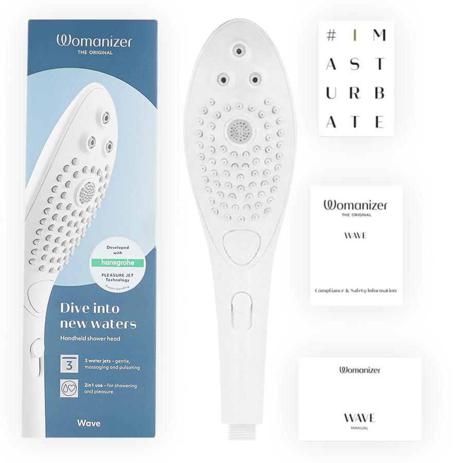WOMANIZER - WAVE CLITORALE STIMULERENDE DOUCHEKOP WIT
