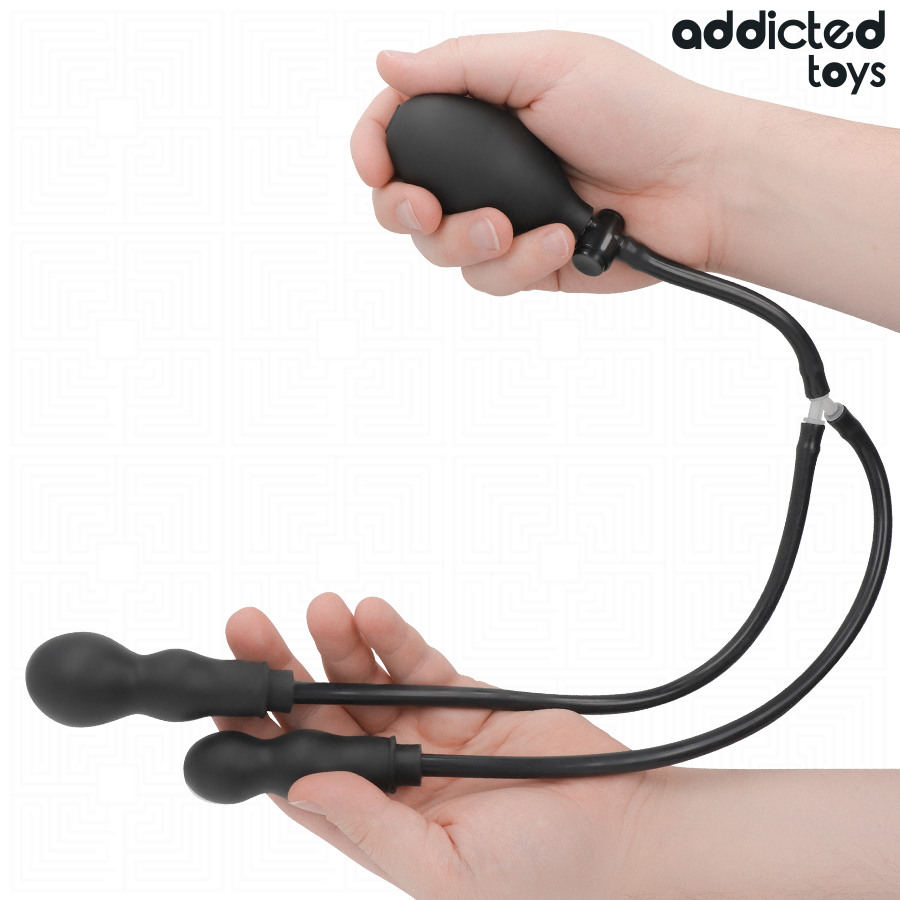 ADDICTED TOYS - OPBLAASBARE DUBBELE BUTTPLUG MODEL 1