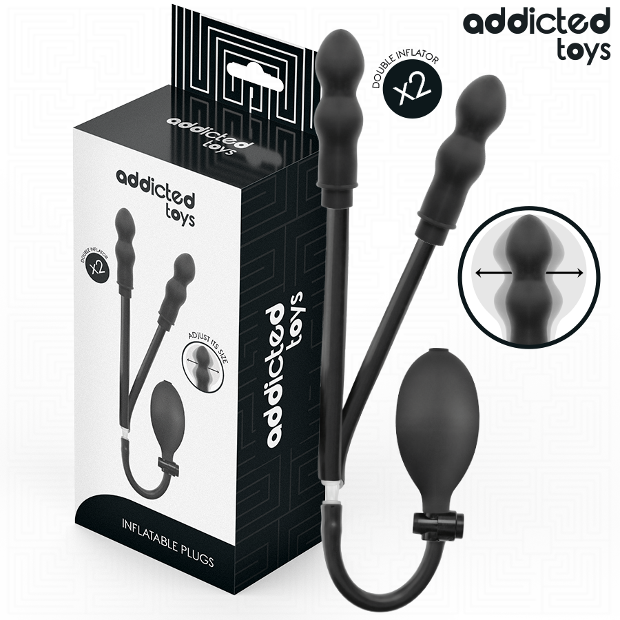 ADDICTED TOYS - OPBLAASBARE DUBBELE BUTTPLUG MODEL 1