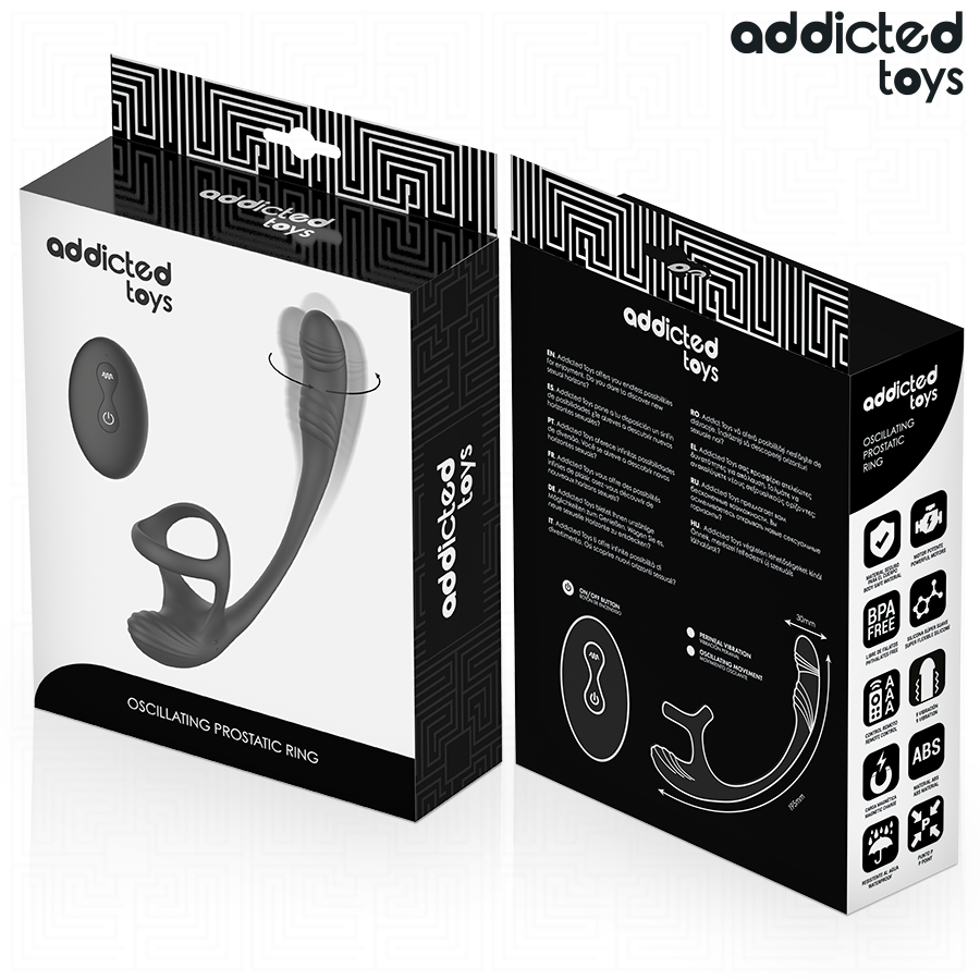 ADDICTED TOYS - ANAALPLUG MET TRILLING EN 360º GOLVENDE- EN TEELBALSTIMULATOR