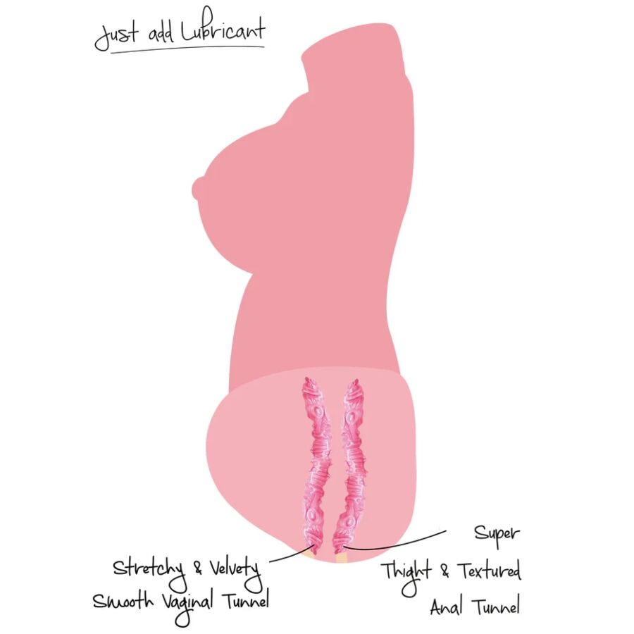VERBORGEN VERLANGEN - SAPPEIGE DUBBELE D VAGINA EN ANALE MASTURBATOR 5 KG