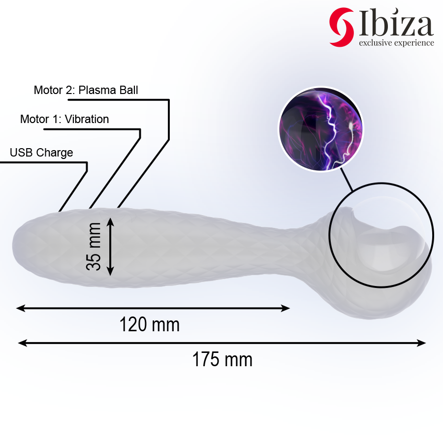 IBIZA - PLASMA BOL VIBRATOR EN STIMULATOR