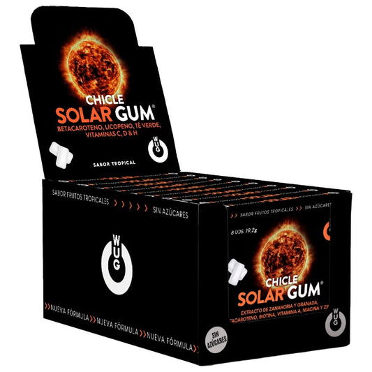 WUG GUM - ZONNEBANKKAUWGOM ZONNEN | DISPLAY 12 X 8 STUKS