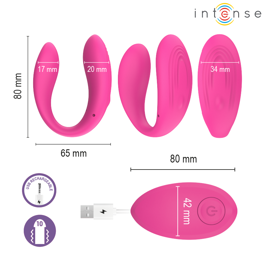 INTENSE - NORA TRILLENDE KLEM STIMULATOR ROZE