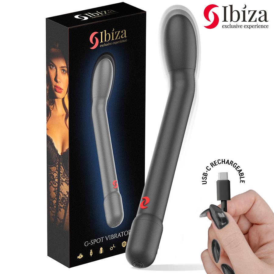 IBIZA - BLACK G-SPOT VIBRATOR WITH VIBRATION