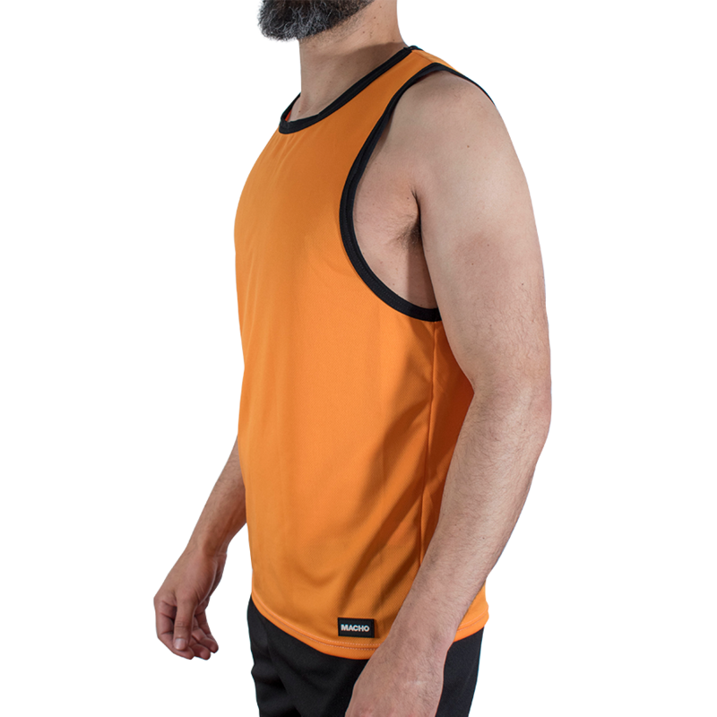 MACHO - CMV005 ORANGE GYM T-SHIRT S/M