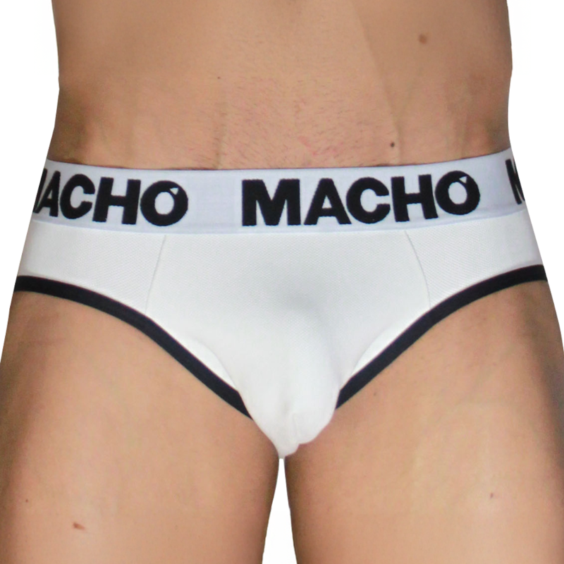 MACHO - MCH006 CLASSIC SLIP WHITE + BLACK S