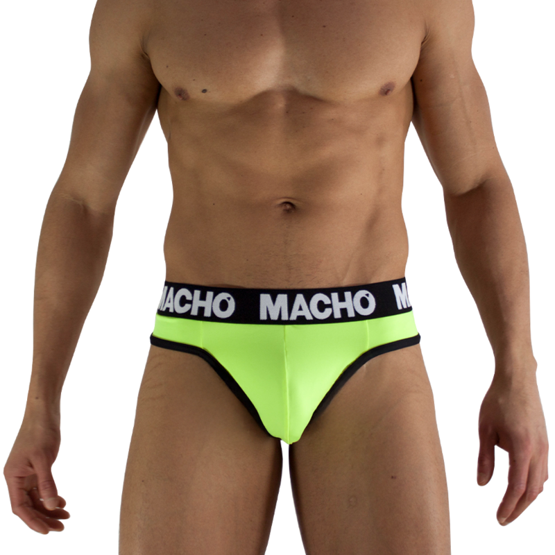 MACHO - MTG001 FLUORESCENT YELLOW THONG SIZE M