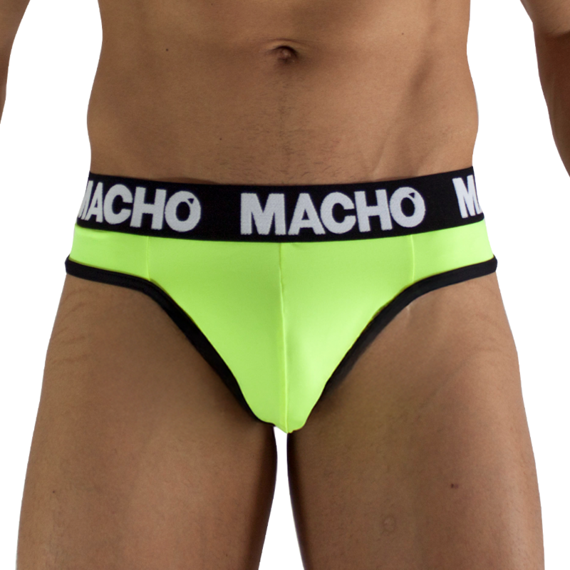 MACHO - MTG001 FLUORESCENT YELLOW THONG SIZE XL