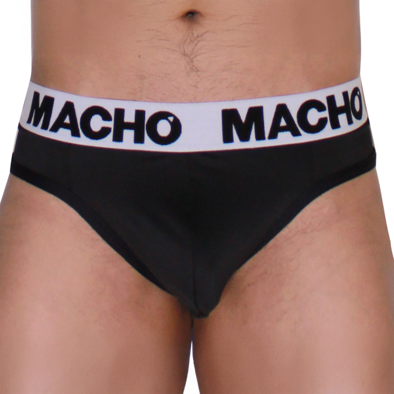 MACHO - MTG002  BLACK/BLACK THONG XL
