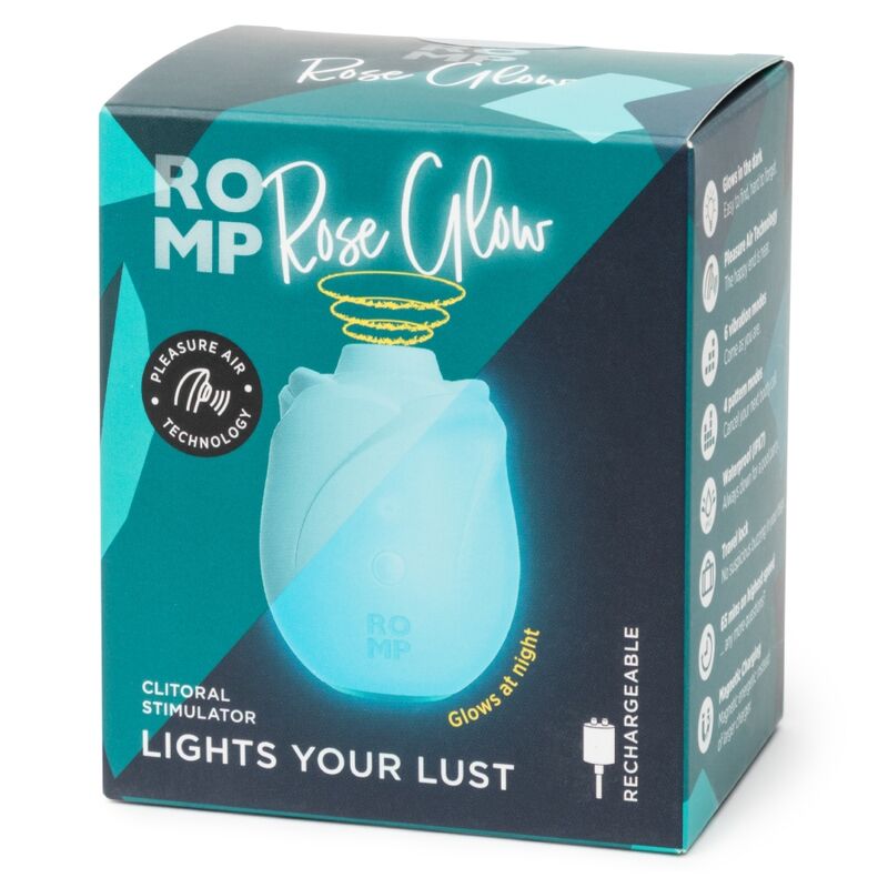 ROMP - ROSE GLOW CLITORALE ZUIGTOOL GLOW IN THE DARK