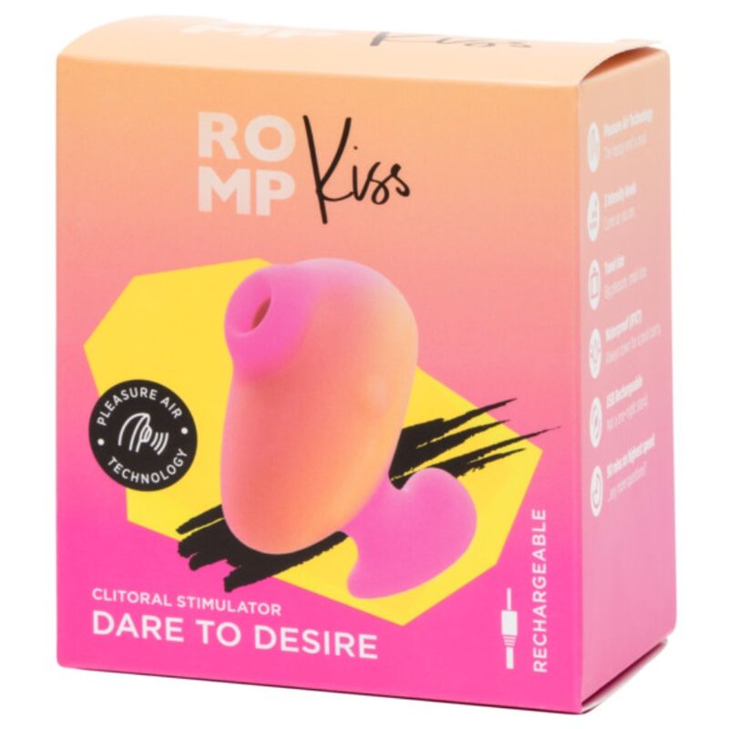ROMP - KISS CLITORALE ZUIG OP-LAADBARE VINGERVIBRATOR