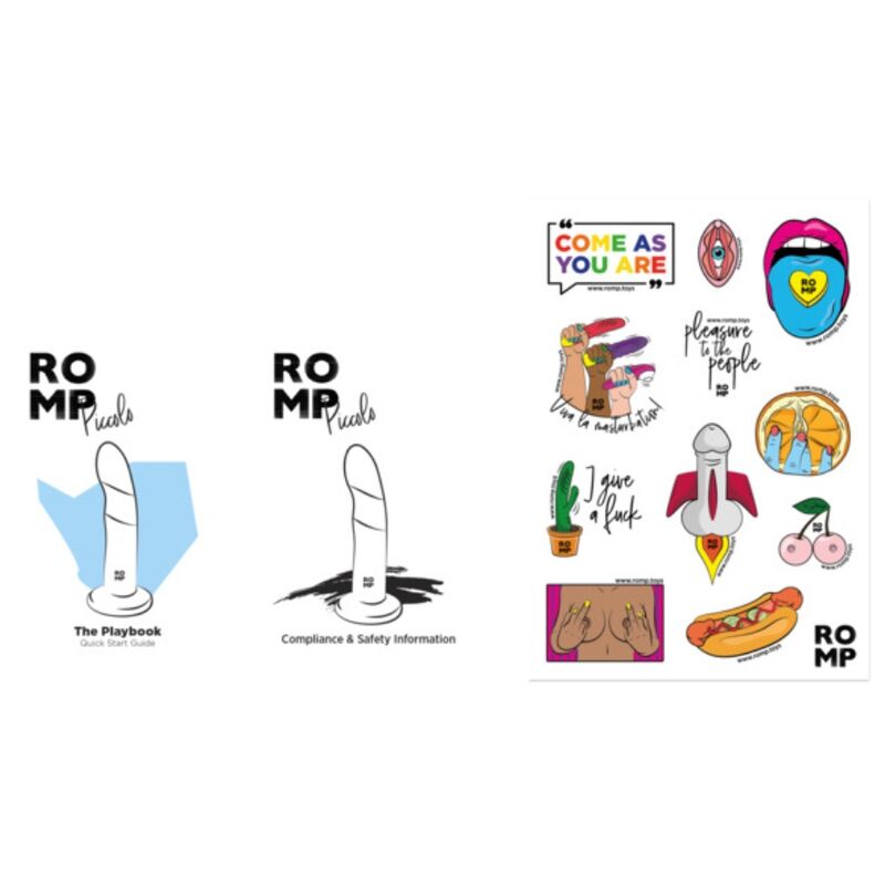 ROMP - PICCOLO SILICONEN DILDO MET DRIEKLEURIGE ZUIGNAP 14 CM