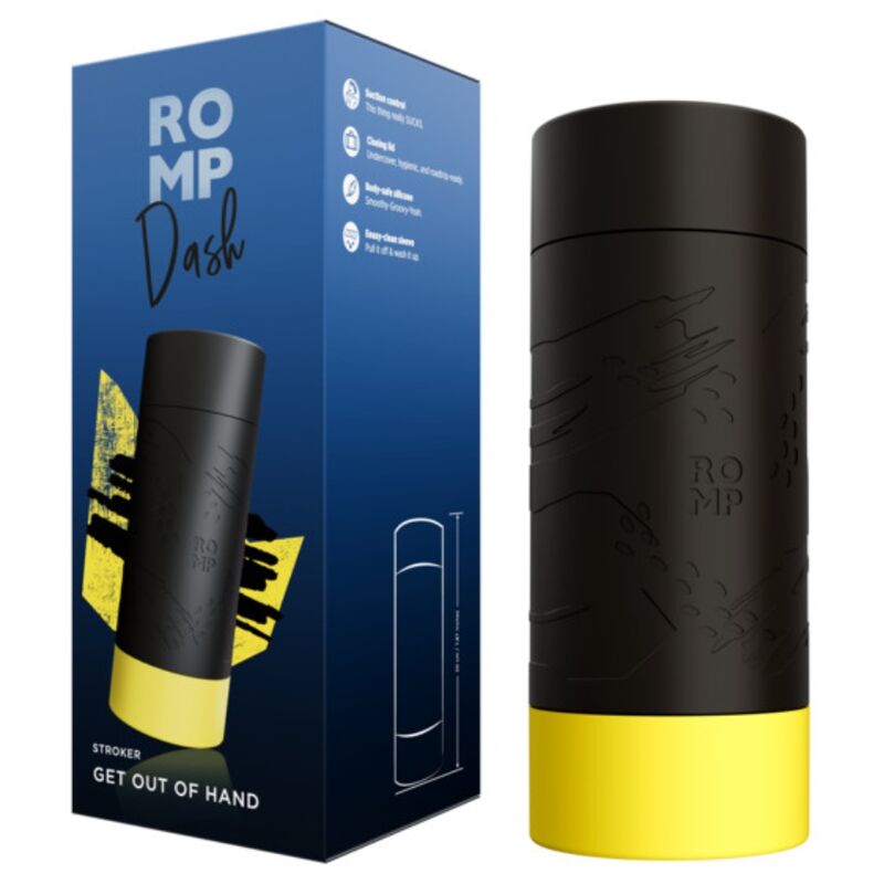 ROMP - DASH Mannelijke Masturbator met Zuigkrachtregeling 20 CM