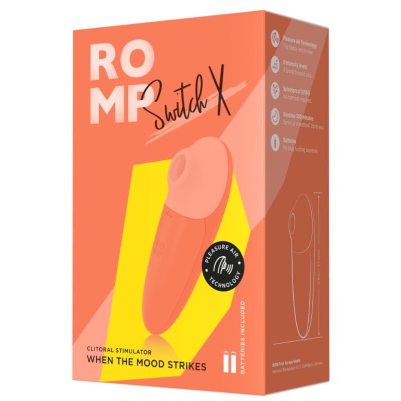 ROMP - SWITCH X CLITORISSTIMULATOR 6 STANDEN ORANJE