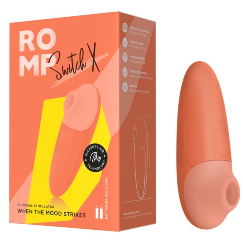ROMP - SWITCH X CLITORISSTIMULATOR 6 STANDEN ORANJE