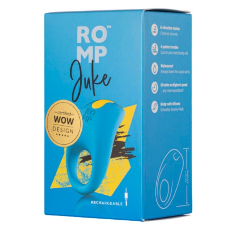 ROMP - JUKE SILICONEN PENISRING MET CLITORALE STIMULATIEVIBRATOR