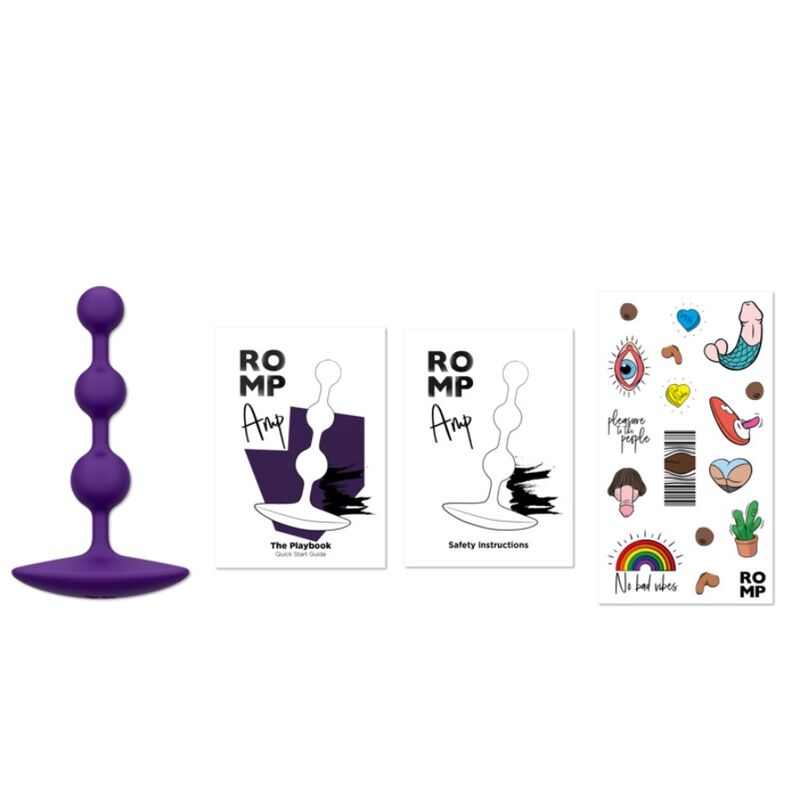 ROMP - AMP PAARSE FLEXIBELE SILICONEN ANAALBALLEN 12,5 CM PAARS