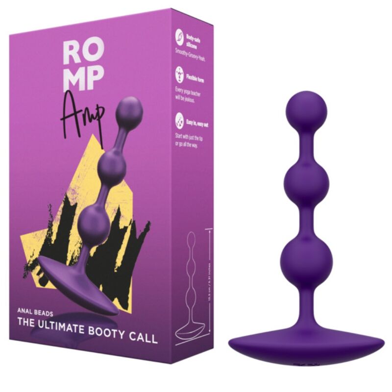 ROMP - AMP PAARSE FLEXIBELE SILICONEN ANAALBALLEN 12,5 CM PAARS