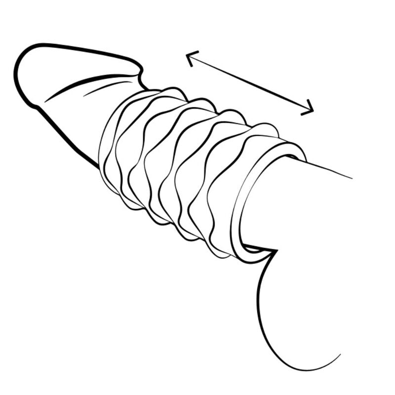 ROMP - MOSH TRANSPARANTE MALE MASTURBATOR MET 6 CM OMKEERBARE SCHEDE