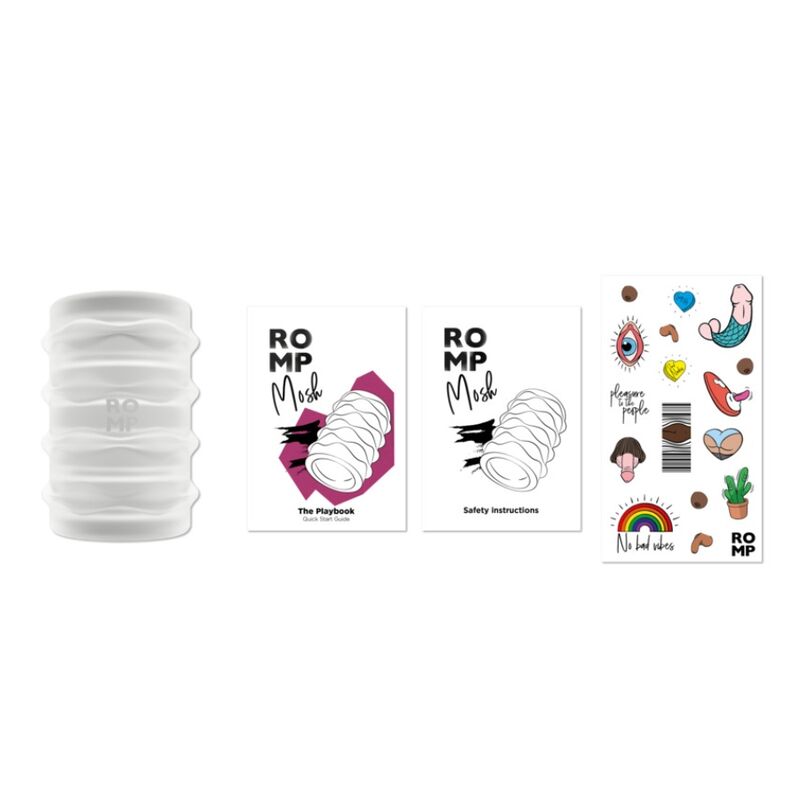 ROMP - MOSH TRANSPARANTE MALE MASTURBATOR MET 6 CM OMKEERBARE SCHEDE