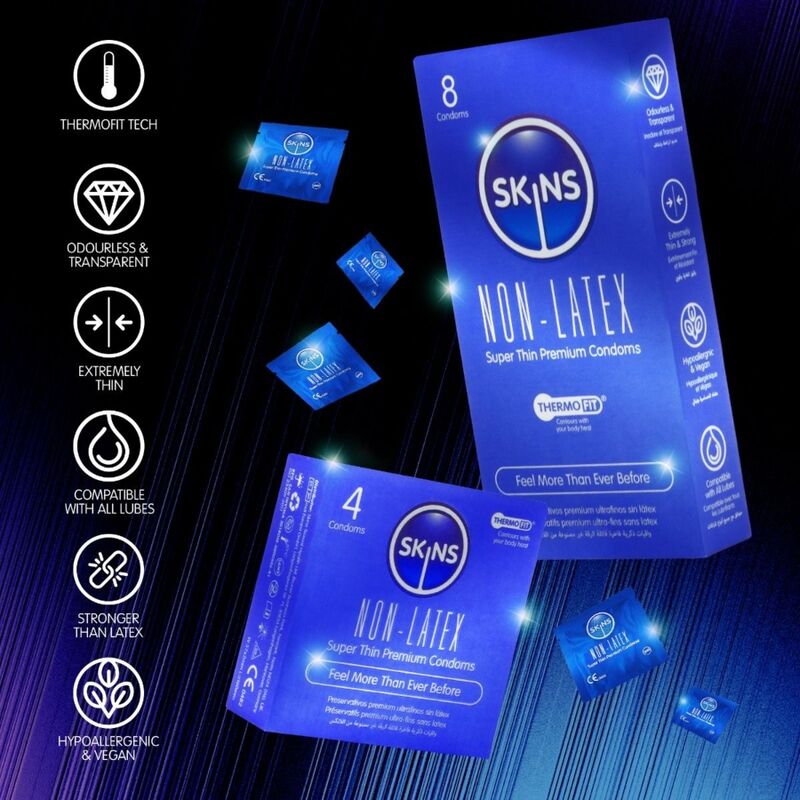 SKINS - LATEX-FREE CONDOMS PACK OF 4