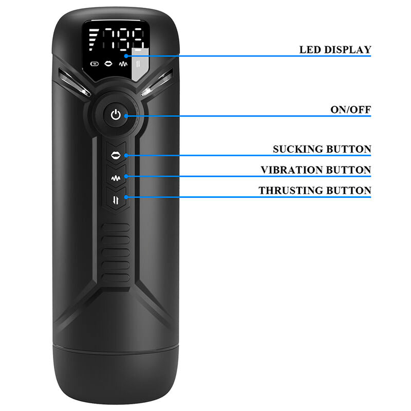 PRETTY LOVE - AETOLA MULTIFUNCTION AUTOMATIC MASTURBATOR BLACK