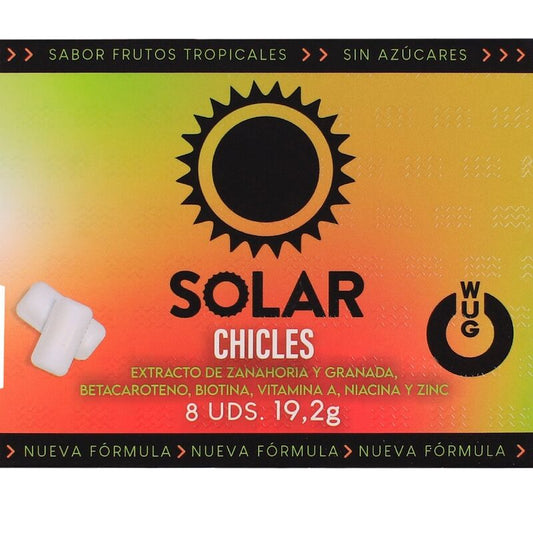 WUG Solar - De kauwgom die je huid voorbereidt op de zon. BLISTER MET 8 STUKS