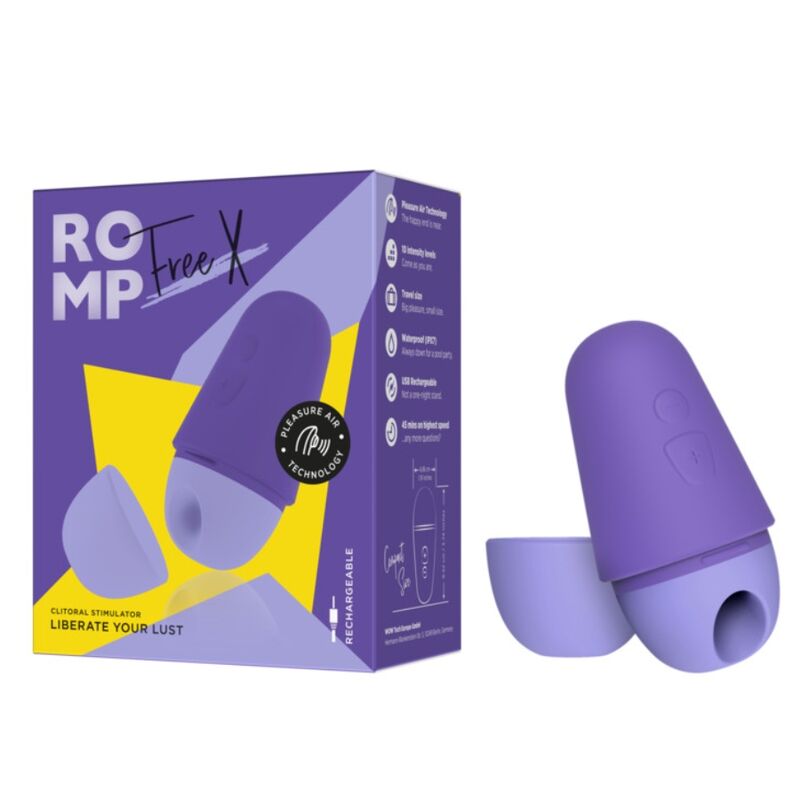 ROMP - GRATIS X CLITORALE STIMULATOR MET DEKSEL 10 NIVEAUS OPLAADBAAR PAARS