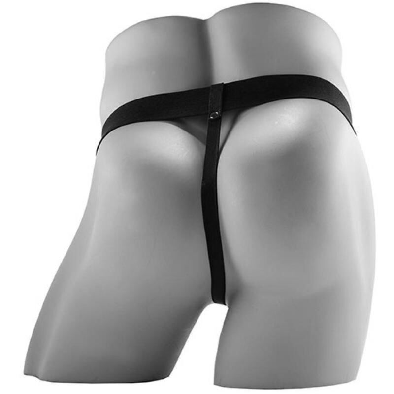 FETISH FANTASY SERIES - REALISTISCHE TRILLENDE HOLLE STRAP-ON MET BALLEN 17,8 CM