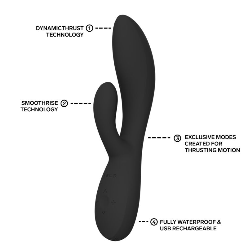 LELO - INA THRUST RABBIT STUWENDE VIBRATOR ZWART