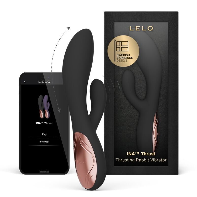 LELO - INA THRUST RABBIT STUWENDE VIBRATOR ZWART
