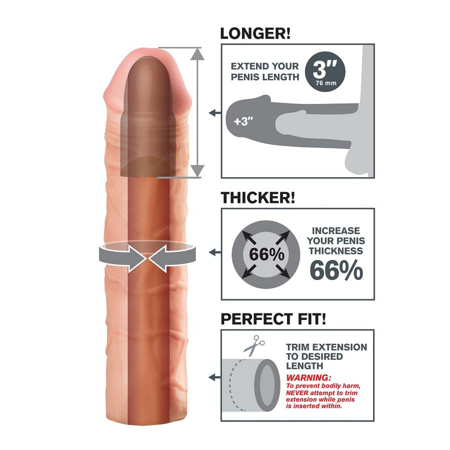 FANTASY X-TENSIONS - MEGA 3 VERLENGSTUK FLESH