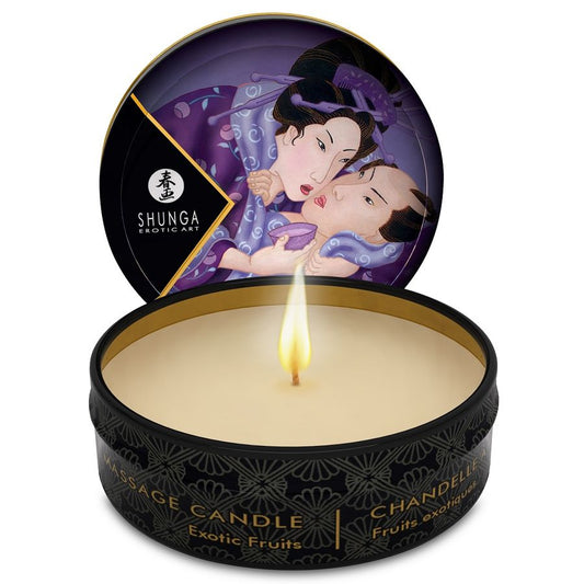 SHUNGA - MINI CARESS BY CANDELIGHT EXOTISCH FRUIT MASSAGEKAARS 30 ML