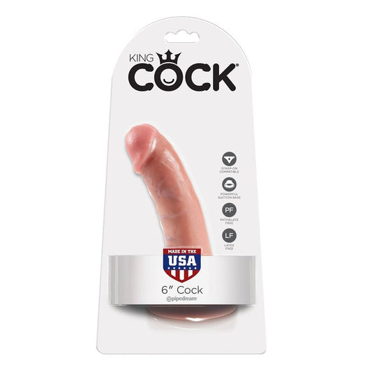 KING COCK - 6 DILDO VLEESKLEURIG 15.2 CM