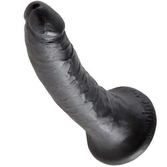 KING COCK - DILDO ZWART 17,8 CM