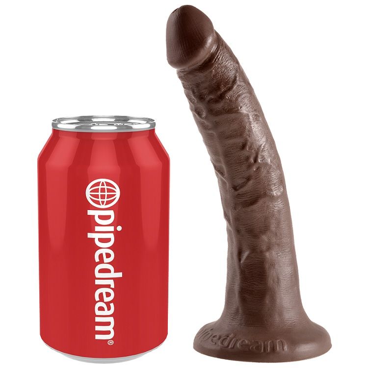 KING COCK - 7 DILDO CHOCOLADE 17,8 CM
