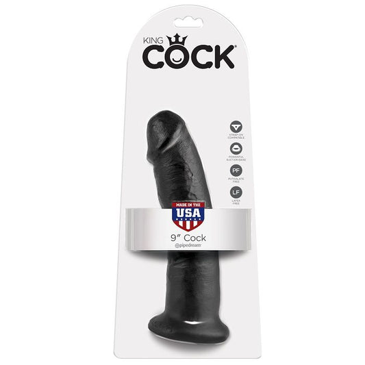 KING COCK - 9 DILDO ZWART 22,9 CM