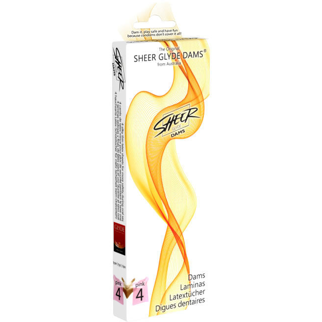 SHEER GLYDE - DAMS LAMINAS LATEX ORALE SEKS AARDBEI