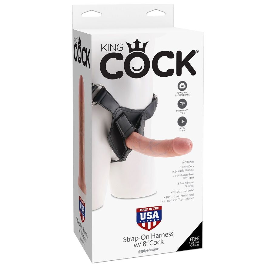 KING COCK - HARNAS MET REALISTISCHE PENIS 20,3 CM