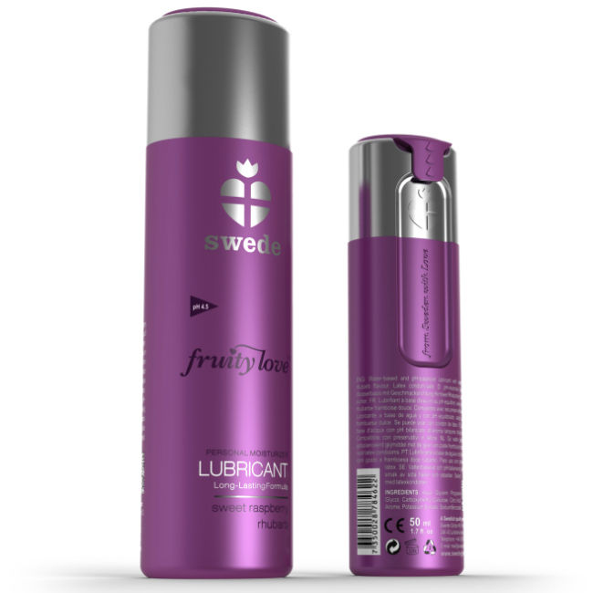 SWEDE - FRUITY LOVE GLIJMIDDEL FRAMBOOS RABARBER 50 ML