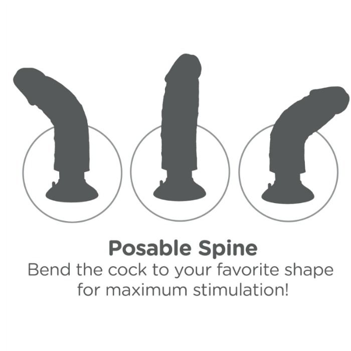KING COCK - 17.78 CM VIBRERENDE FLESDIK