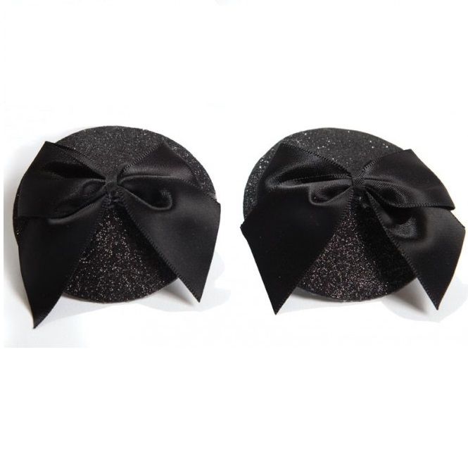 BIJOUX - BURLESQUE GLITTERENDE NIPPLE COVERS MET STRIK