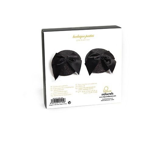 BIJOUX - BURLESQUE GLITTERENDE NIPPLE COVERS MET STRIK