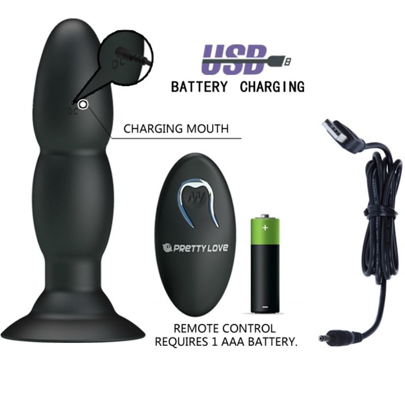 PRETTY LOVE - PLUGVIBRATOR EN ROTATIE VIA AFSTANDSBEDIENING
