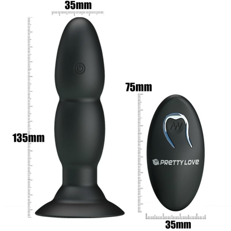 PRETTY LOVE - PLUGVIBRATOR EN ROTATIE VIA AFSTANDSBEDIENING