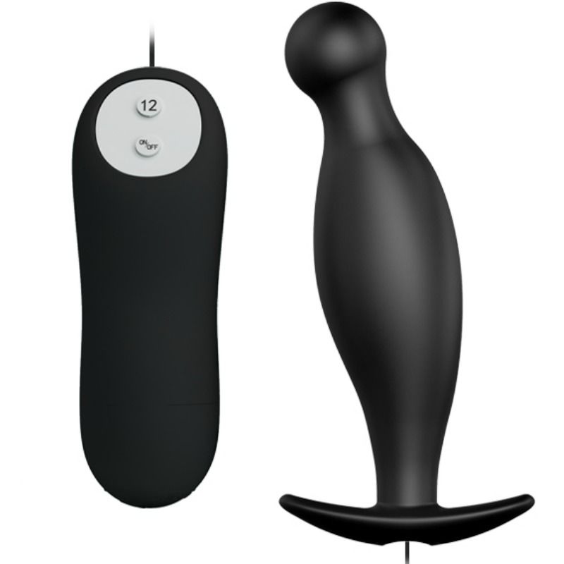 PRETTY LOVE - SILICONEN ANALE PLUG 12 TRILLINGSSTANDEN ZWART
