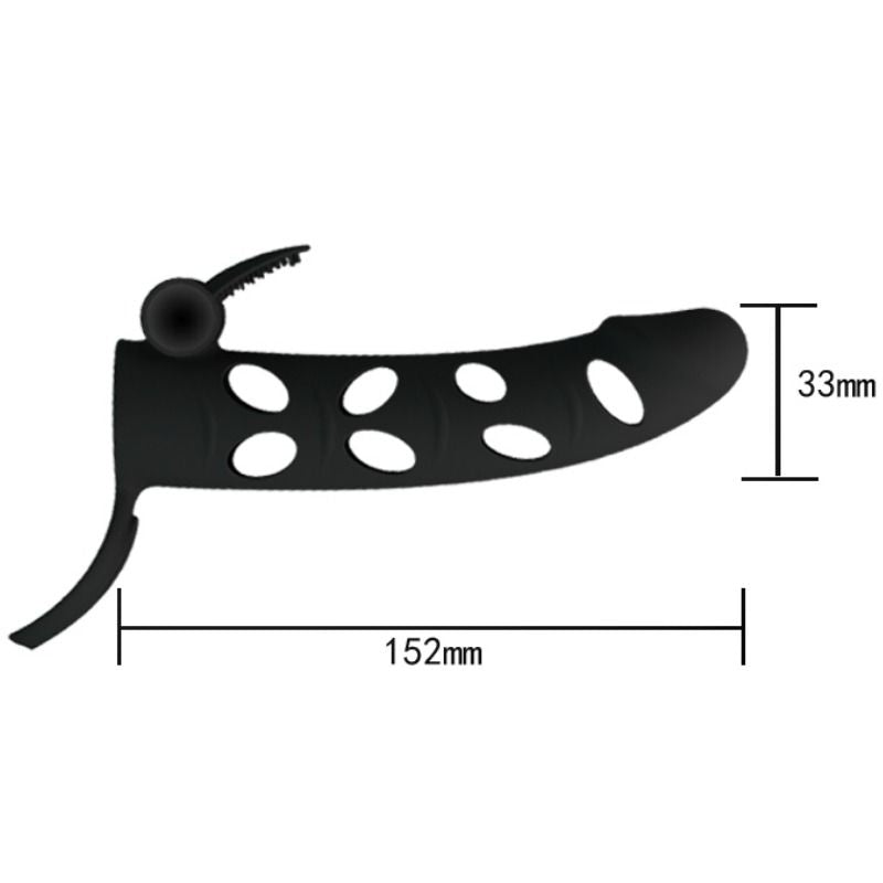PRETTY LOVE - SILICONEN OVERTREK MET TRILLING 15,2 CM