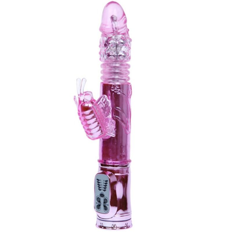 BAILE - OPLAADBARE VIBRATOR MET ROTATIE EN PULSERENDE VLINDERSTIMULATOR